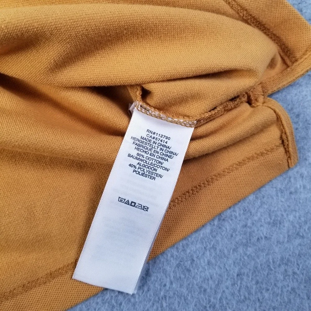 True Religion Polo Shirt Mens 3XL XXXL Yellow Orange Short Sleeve Horseshoe Logo